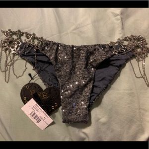 Sparkly beach bunny bikini bottom
